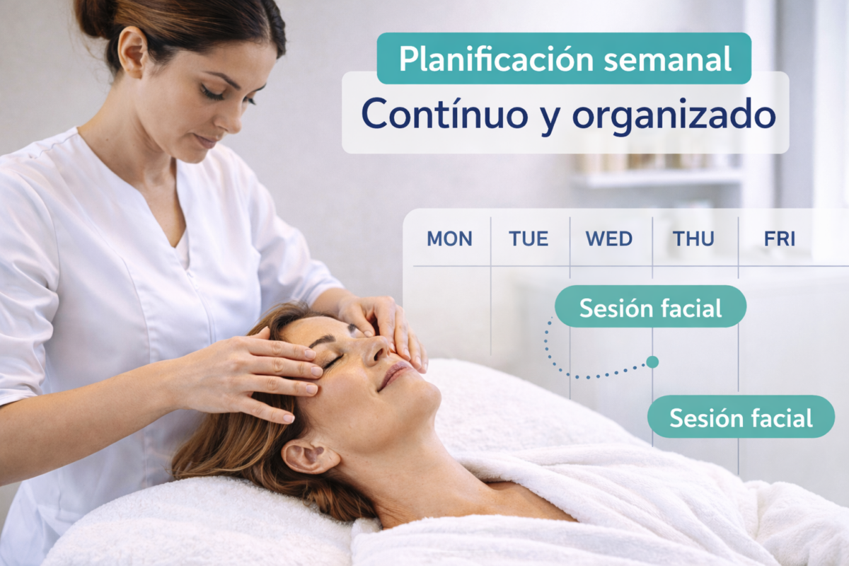 planificación sesiones gimnasia facial continuidad semanal