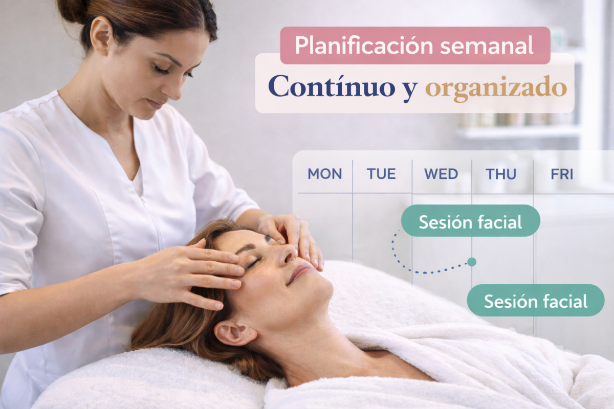 continuidad sesiones gimnasia facial planificación semanal